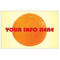 Orange Badge/Button w/ Metal Bar Pin (2" x 3")